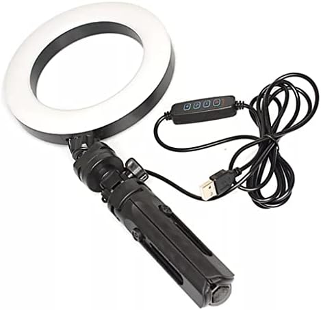 JKDZYD 6 Hüvelyk Mini Szabályozható Hideg Meleg LED Stúdió Kamera Gyűrű Fény Fotó Telefon, Videó Fény Lámpa Állvány Gyűrű Táblázat