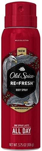 Old Spice Frissítés Test Spray, Hawkridge 3.75 oz (Csomag 5)