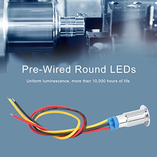Kerek LED, tűzálló Gyakorlati Vízálló Kerek Led Elektronikus Alkatrész Professzionális Felhasználásra Gyári Általános Célú(Piros,