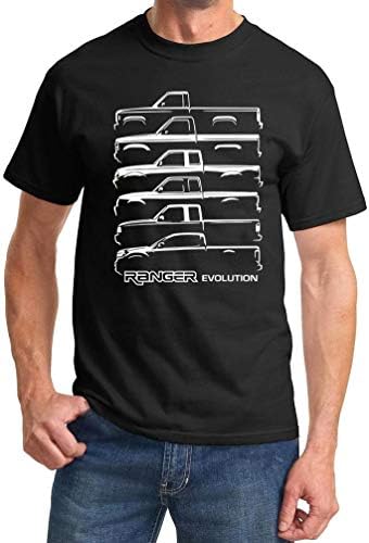 Ford Ranger Pickup Evolúció Klasszikus Vázlat Design Tshirt