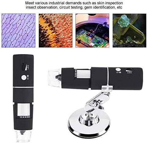 KANJJ-YU USB Digitális Mikroszkóp, Nagyító, Kézi LED Nagyítás Fényképezőgép hordtáska Fém Állvány, Vezeték nélküli 2MP WiFi 1000-Phone/Android