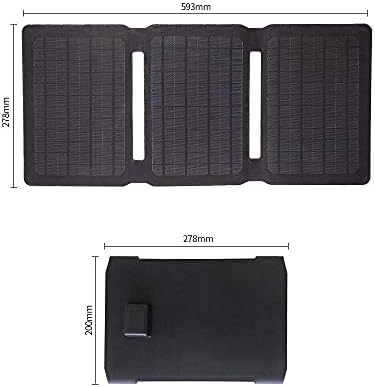 FlexSolar 20W Összecsukható Fekete Solar Charger Panel iPhone, ETFE 2-Port USB(5V/2A) Solar Power Bank a Kemping, Túrázás, Horgászat,QI
