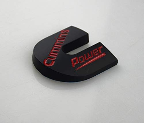 Pár Meghatározott Cummins Power Embléma Jelvény Matrica Kamion Logóval Ragasztó Csík Vissza Csere Cummins (Chrome, Black)